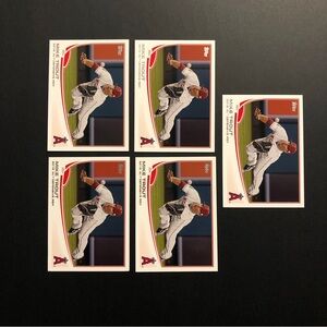 (5) Mike Trout 2013 Topps baseball cards #536 Anaheim Angels Defensive POY